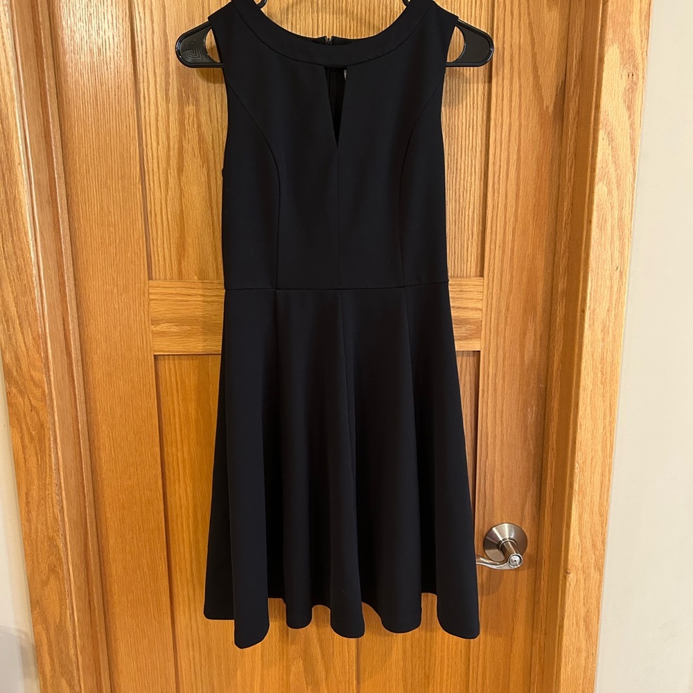 Simple Retro Black Mini Dress XS
